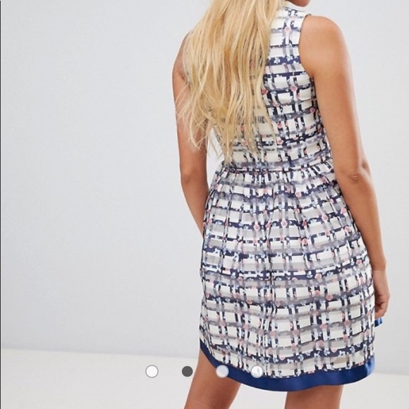 Asos - QED London Check Skater Dress - Picture 2 of 4